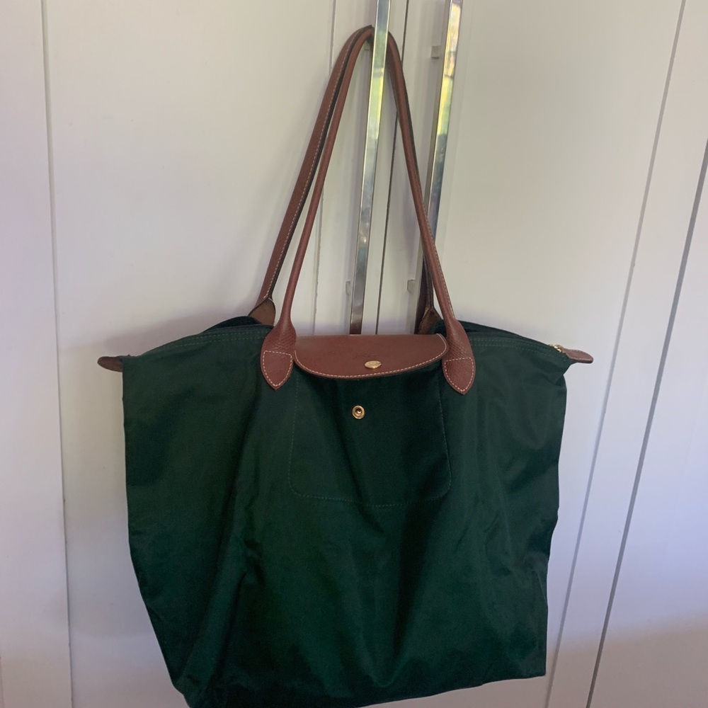 Large Green Longchamp Tote
